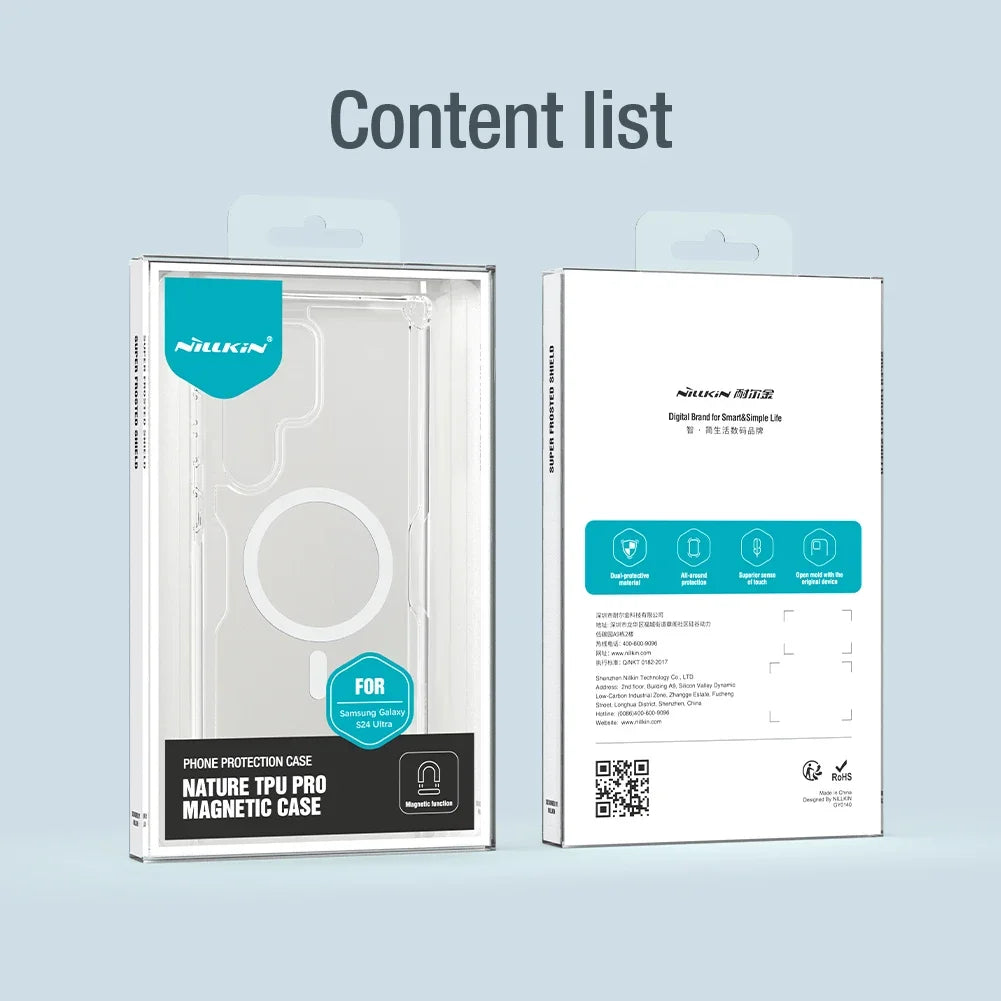 For Samsung Galaxy S24 Ultra Magsafe Case Nillkin Nature Pro Magsafe Case Lens Protection Cover For Samsung S24/S24+ Plus
