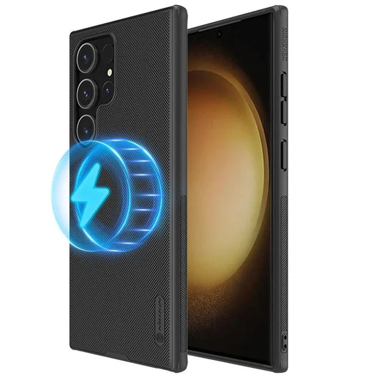 For Samsung Galaxy S24 Ultra MagSafe Case NILLKIN Frosted Shield Pro Magnetic Wireless Charging Cover For Samsung S24 / S24+