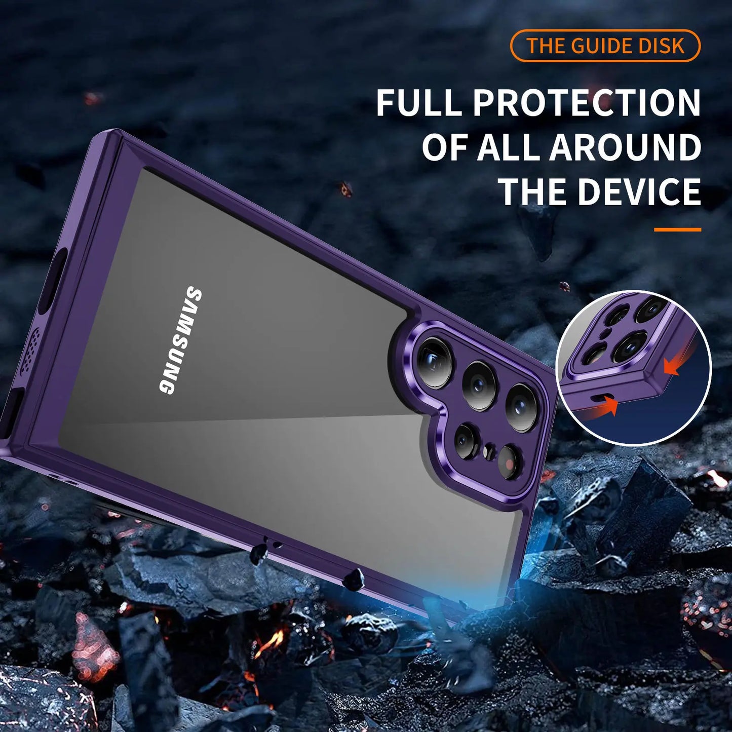 For Samsung Galaxy S24 Ultra Case Camera & Screen Full Protection Wireless Charging Ultimated Delicate Touch Feeling Cover