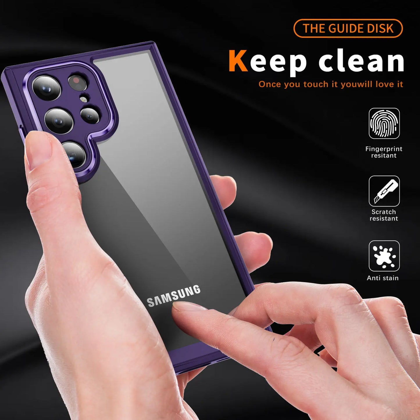 For Samsung Galaxy S24 Ultra Case Camera & Screen Full Protection Wireless Charging Ultimated Delicate Touch Feeling Cover