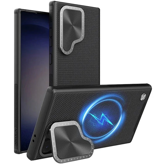 For Samsung Galaxy S24 Ultra MagSafe Case NILLKIN Textured Prop Magnetic Case Wireless Charging Cover For SamsungS24 Ultra