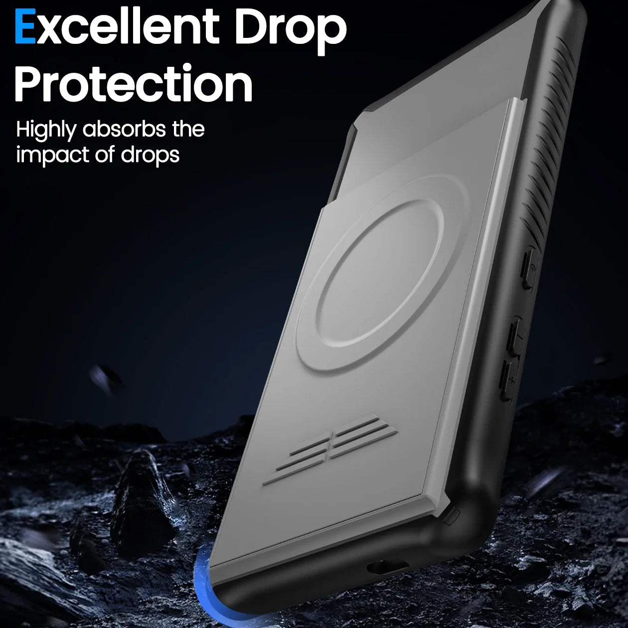 for Samsung Galaxy S24 Ultra Case with Camera Cover Built-in Slide Camera Protection Shockproof with Magnetic Charging Cover