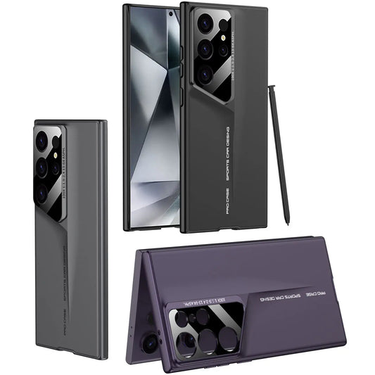 for Samsung Galaxy S24 Ultra S23 Ultra S22 Ultra Case TPU Frame &Back Leather Cover Slim Silicone Shockproof Phone Cases