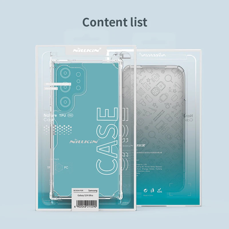 For Samsung Galaxy S24 Ultra Case Nillkin Transparent Non Fading TPU Frame Protection Protective Cover For Samsung S24 S24+ Plus