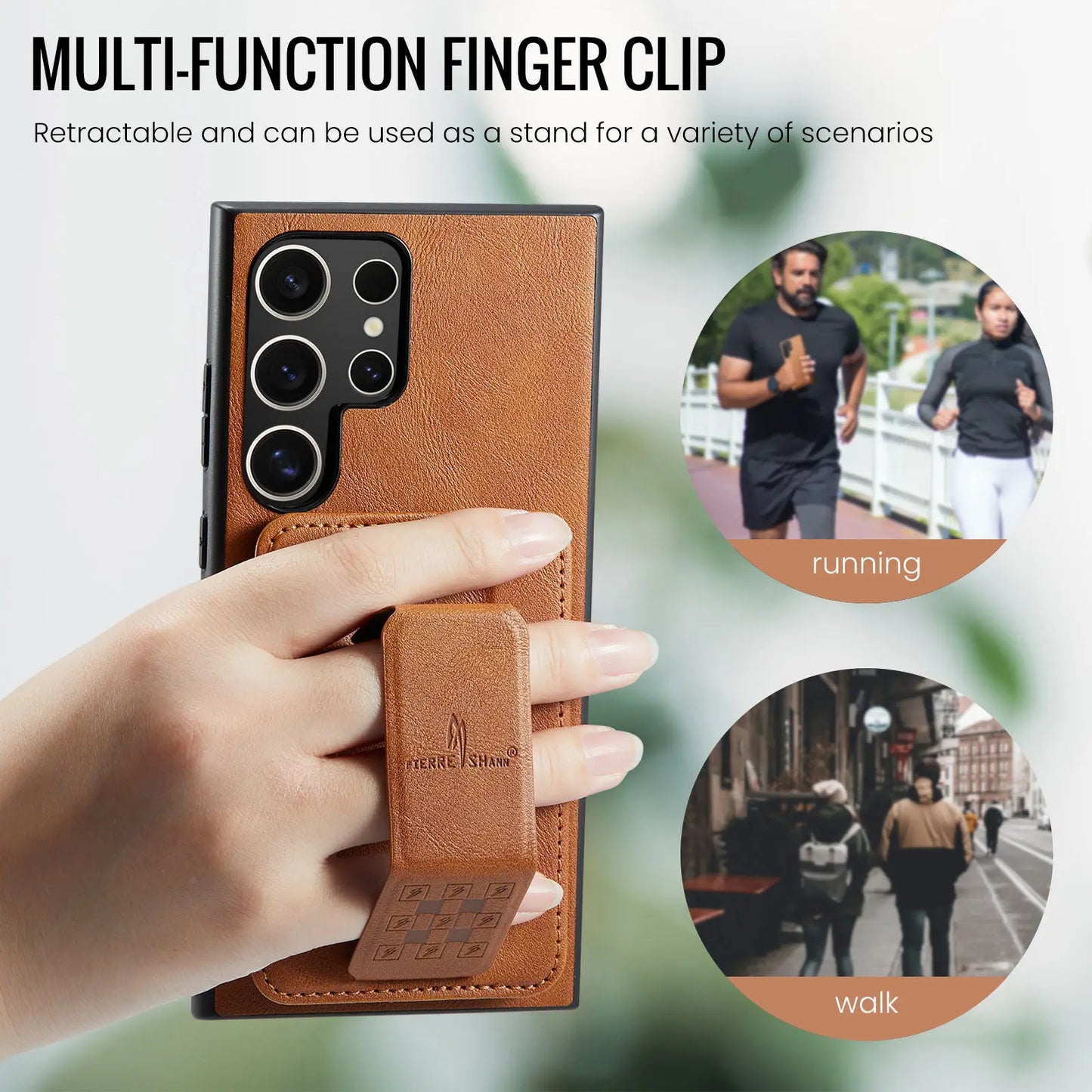 For Samsung Galaxy S24 S23 S22 Ultra Wallet Case with Card Holder, Study Kickstand & RFID Blocking, Durable Leather Phone Cover